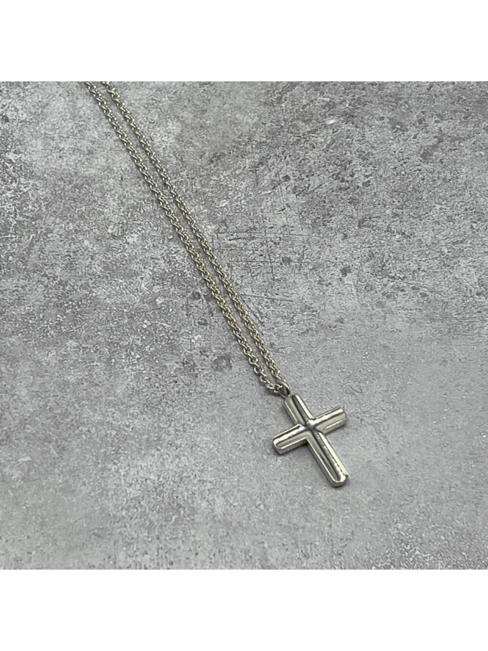Tiffany & Co Concave Cross Necklace 62